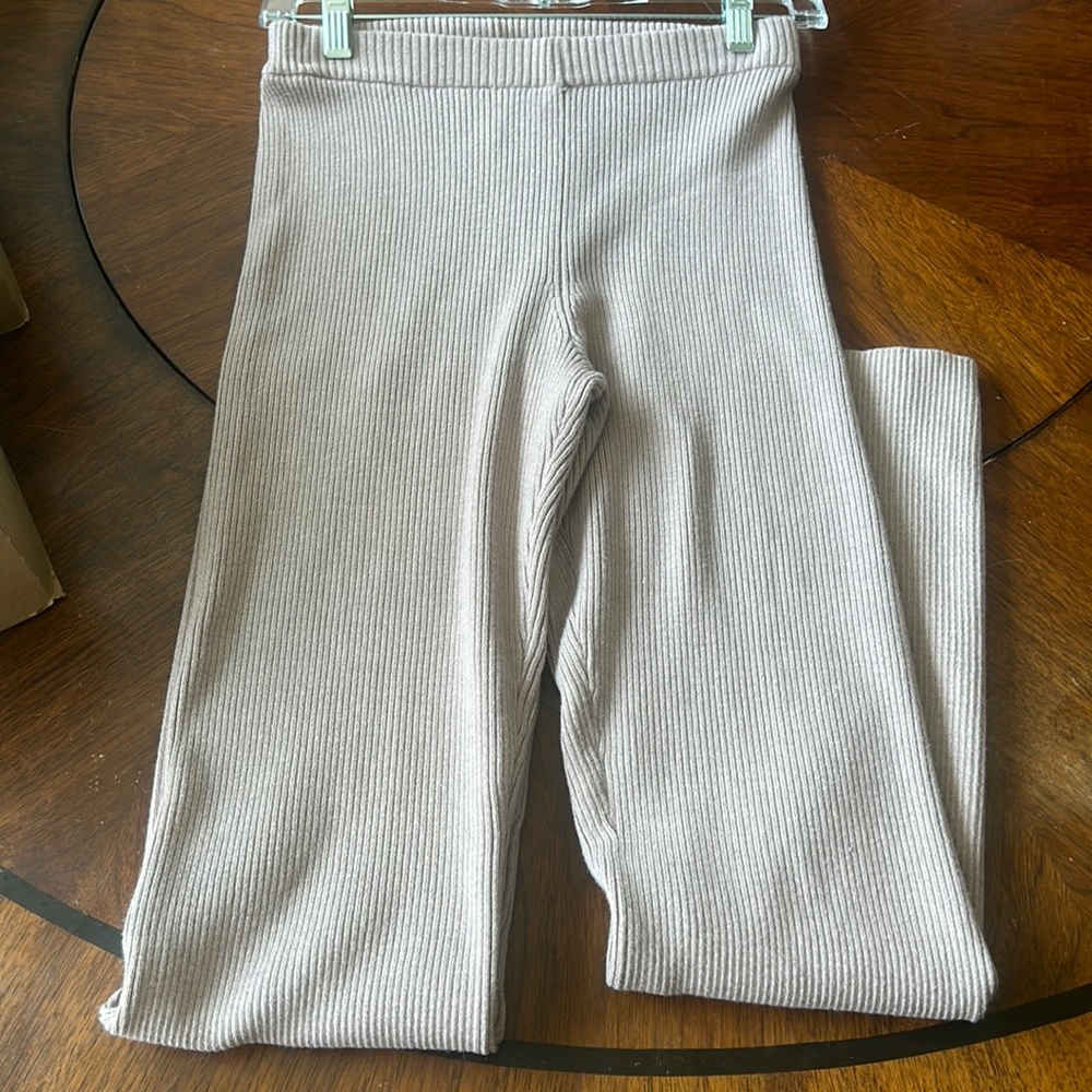 Ribbed pants, knitted loungewear, dusty pink comfy pants